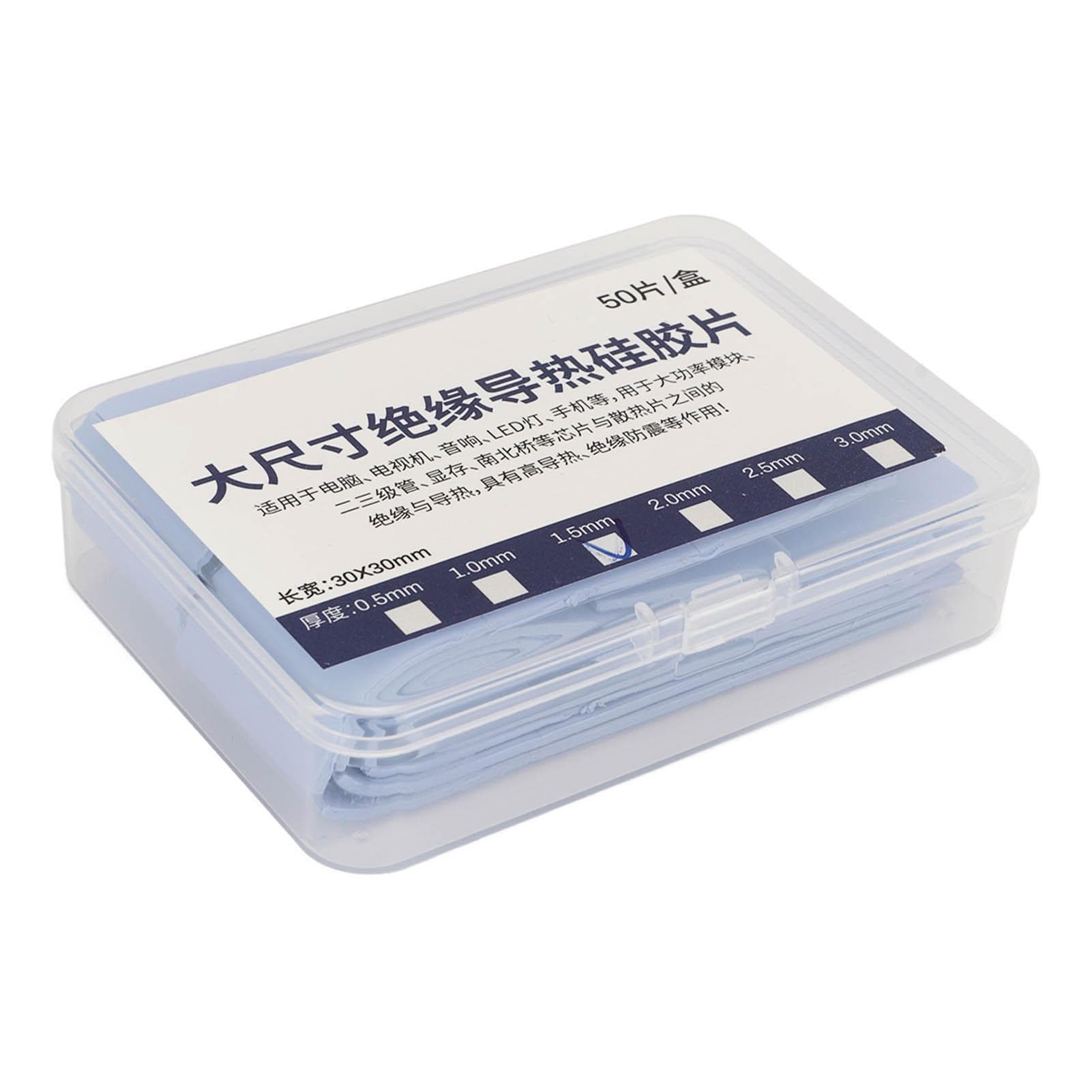 50PCS Heat Resistant Thermal Pad Insulated Shockproof Laptop Heatsink Silicone Thermal Pad for CPU