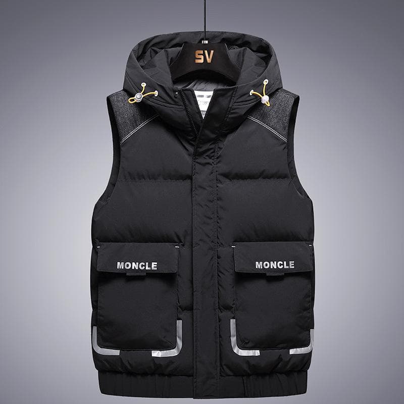 Winter Tooling Waistcoat Vest Oversized Men 'S Jacket Down Cotton Vest L