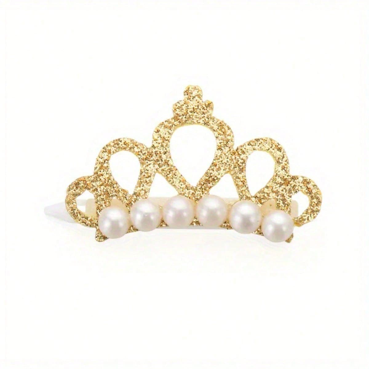 10pcs Faux Pearl Crown Pet Hair Clips - Stylish Crown Shape Bows For Dogs And Cats - Grooming Supplies And Accessories . 10PCS yellow