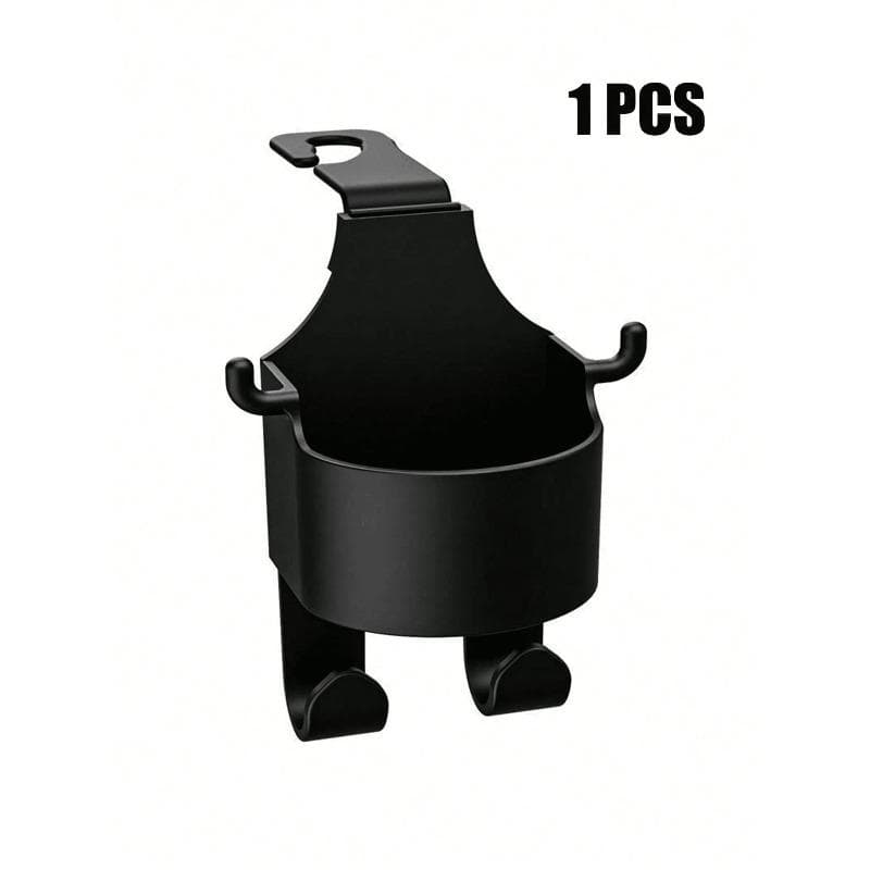 1pc Multifunctional Car Seat Back Hook, 2-In-1 Car Hook With Cup Holder, Car Interior Accessories 1pc[Sturdy and Durable]Black multicolour