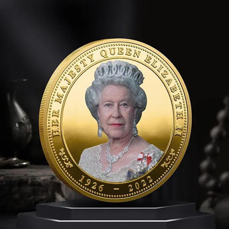 New Queen Elizabeth II Memorial Coin Featuring Her Majesty Queen Elizabeth II Coins Coin Collections Anniversary as the picture gold