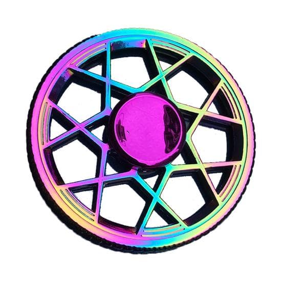 EDC Hand Spinner Decorative Anti-Anxiety Multi-color Metal Rainbow Fidget Spinner for Office 30