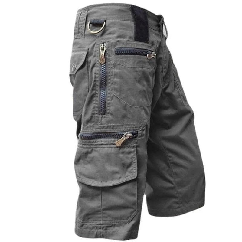 Military Cargo Shorts Men Summer Tactical Joggers Shorts Multi Pockets Streetwear Relaxed Fit Straight Shorts Plus Size 5XL L gray