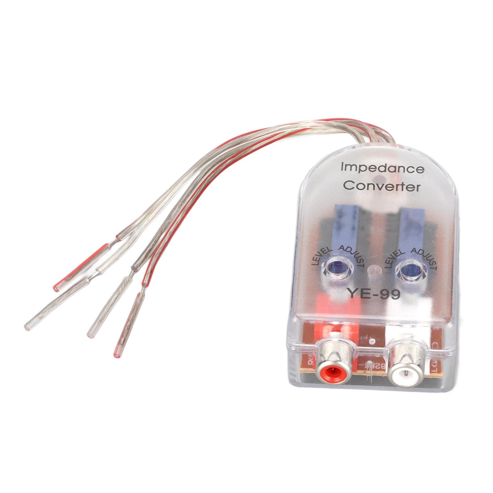 Car Speaker High to Low Impedance Converter RCA Wire Output Plug and Play for CD VCD DVD Player