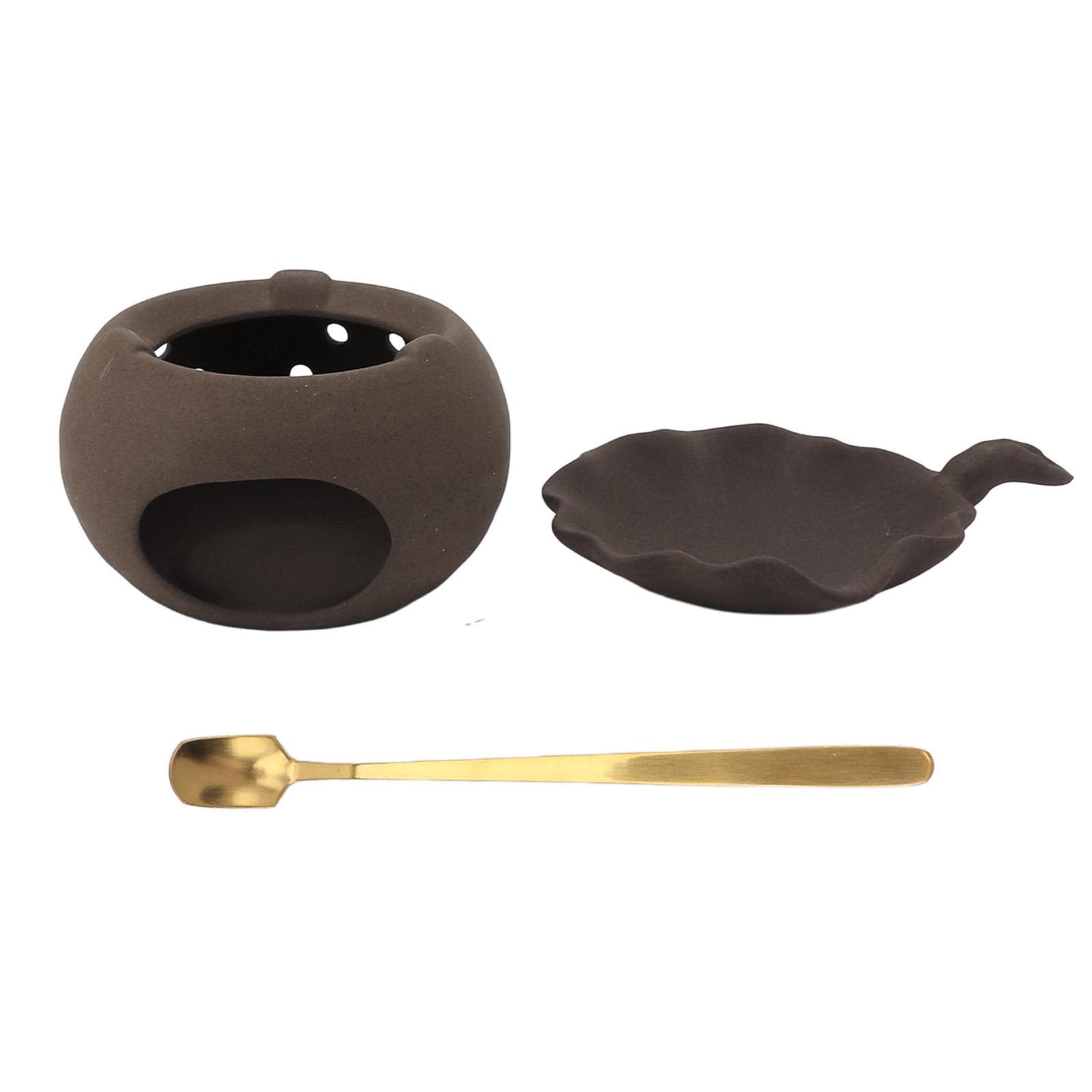 Ceramic Tea Roaster Loose Leaf Tea Warmer Tea Fragrance Roasting Baking Pot with Stainless Steel