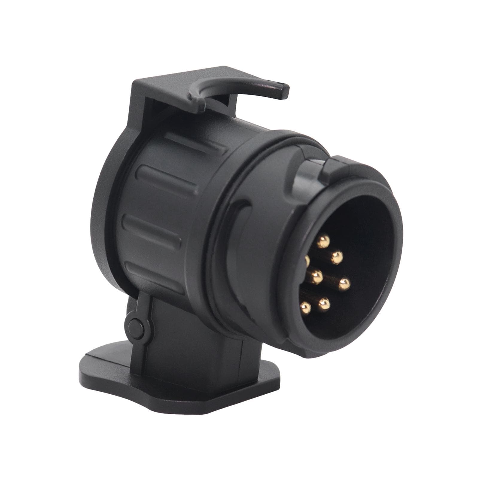 13-Pin to 7-Pin Trailer Adapter Towing Adaptor - Easy and Reliable Connection for Your Trailer black