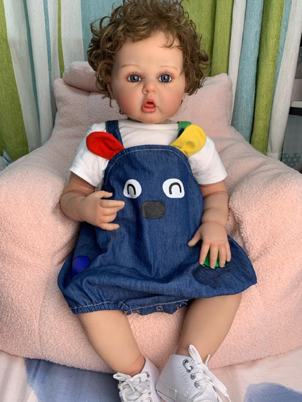 Realistic 60 CM Reborn Baby Doll Cloth Body 3D Paint Skin with Vein Silicone for Kids Toddler Bebe Artist Collection