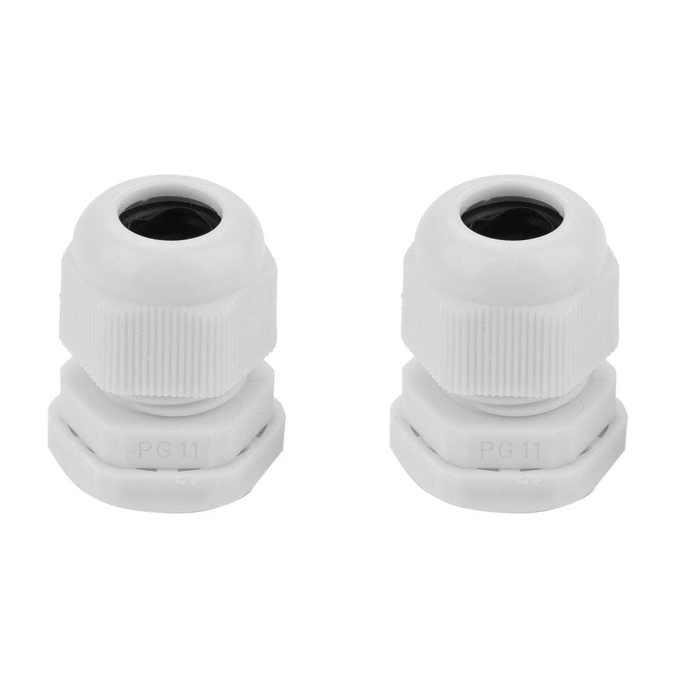 10PCSset IP68 Waterproof White Nylon Plastic Cable Gland Connector (PG11)