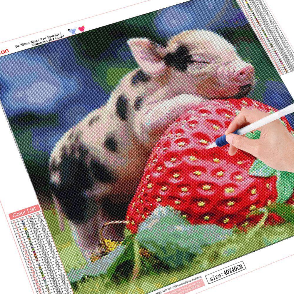 5d Diamond Painting Pig Diy Diamond Embroidery Sale Animal Full Diamond 30x30