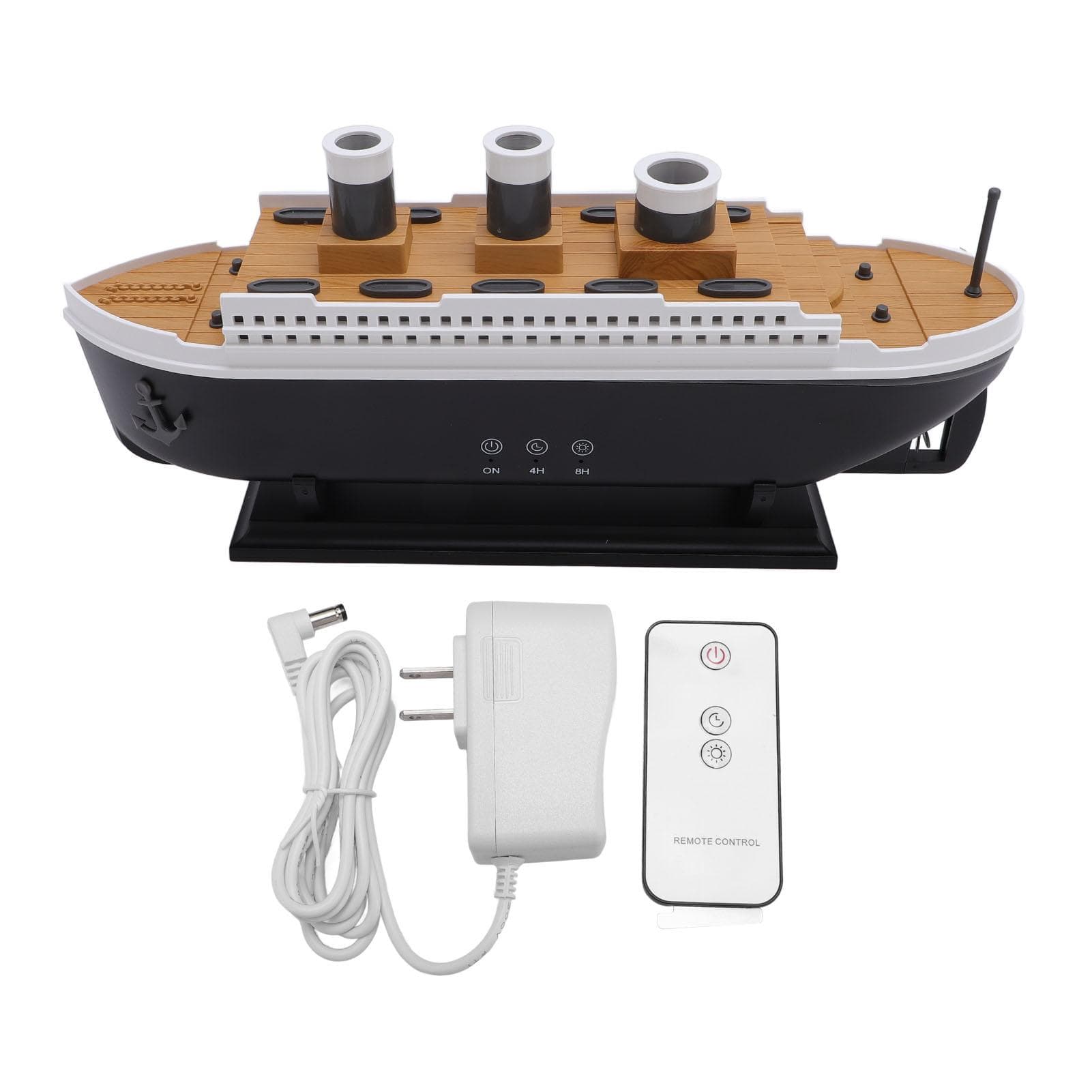 Aromatherapy Diffuser 250ml Retro Ship Essential Oil Diffuser Desktop Humidifier with Remote