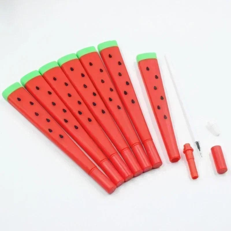 Cute Watermelon Style Neutral Pen Novelty Stationery Primary School Student Learning Supplies Gel Pens Set Funny Creative Gift 2pcs Watermelon