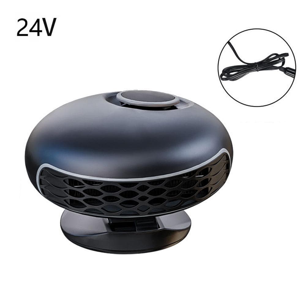Portable Car Heater, 2-in-1 Defroster Heater for Car, 12V24V Fast Heating or Cooling Fan with 360 24V black
