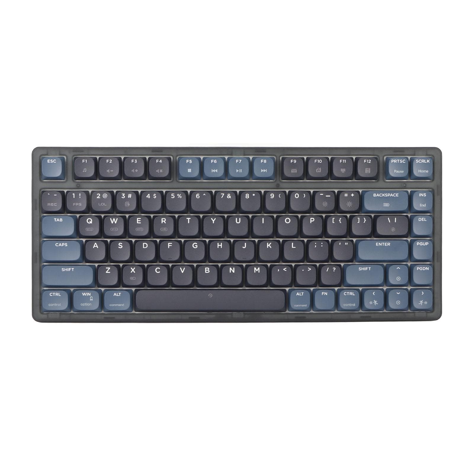 Low Blue Switch Mechanical Keyboard 83 Keys USB Wired 2.4G Wireless 5.2BT Three Mode White Light