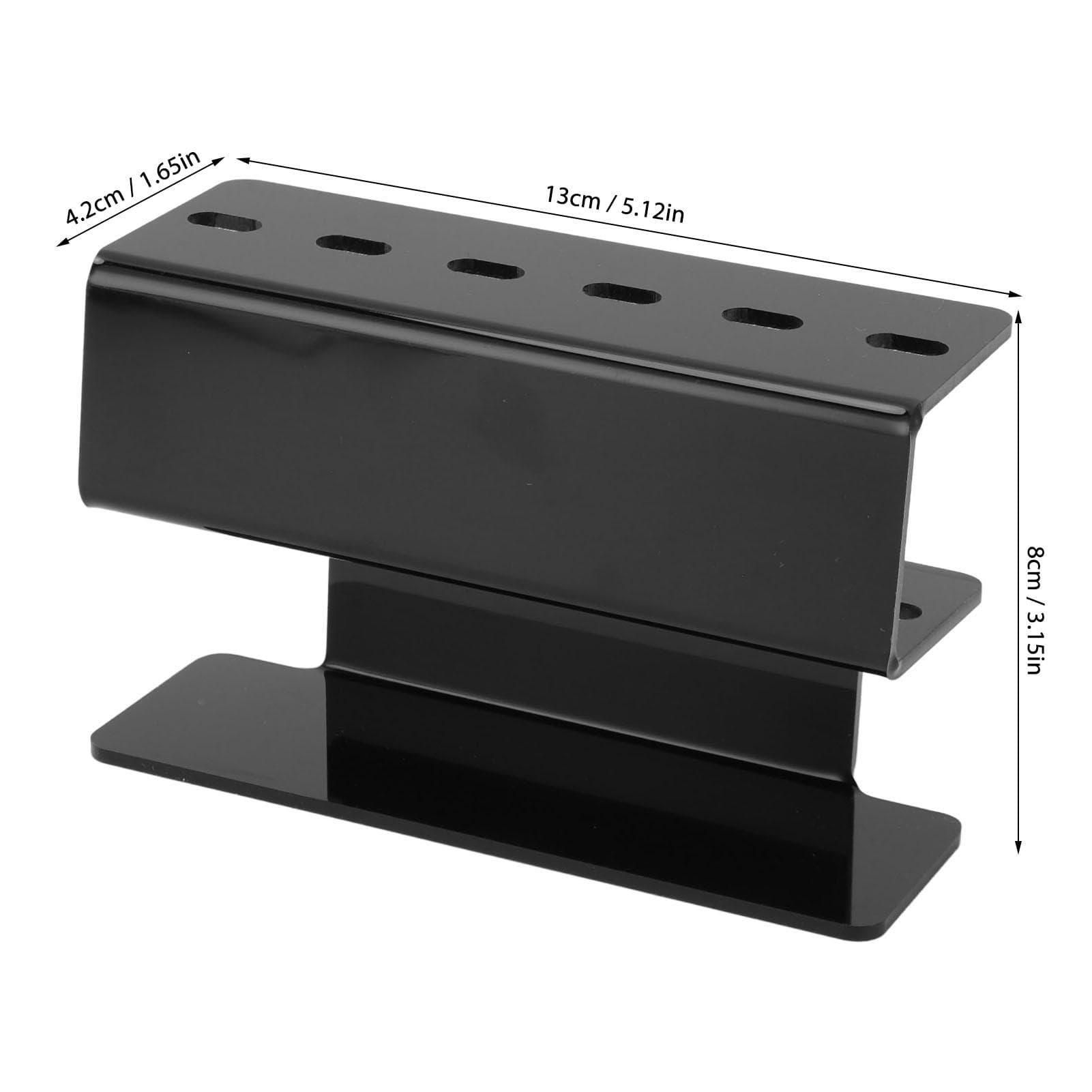 Tweezer Holder Stand 6 Holes Large Capacity Eyelash Extension Tools Storage Rack for Beauty Salon black