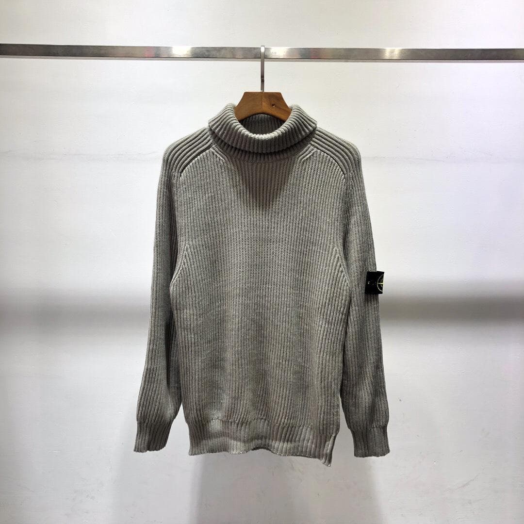 Cross-Border Stone Island Round Neck Unisex Pullover Sweater - European & American Trendy Style L