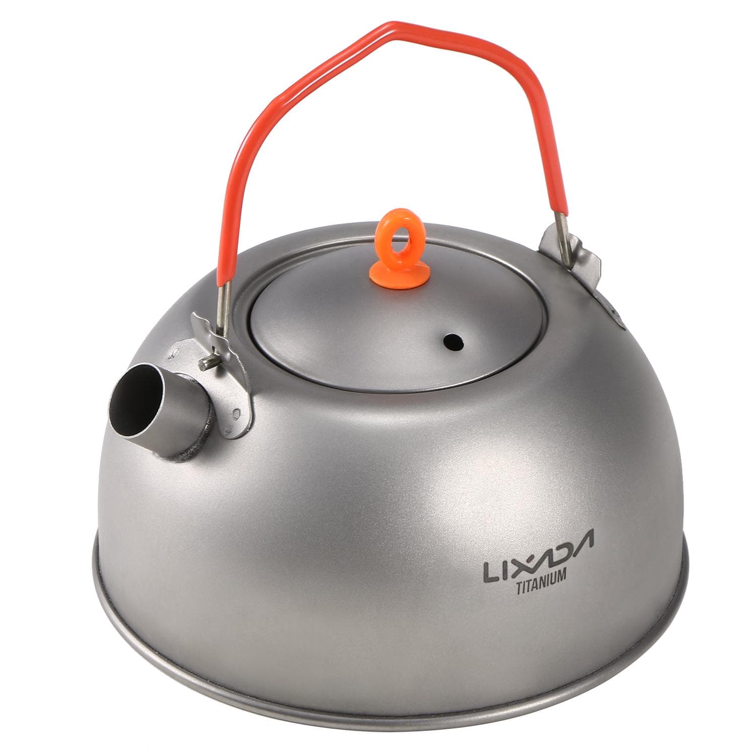 Lixada 600ml Titanium Tea Kettle for Boiling Water Coffee Tea Pot for Outdoor Camping Hiking Titanium