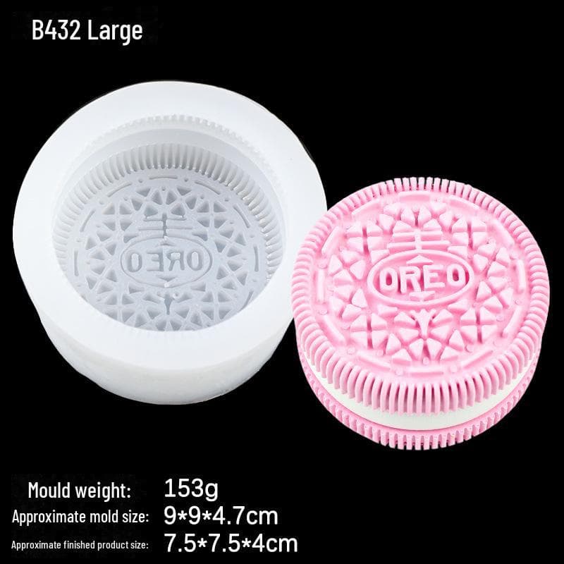 Oreo Biscuit Silicone Mold for Cake, Candle, and Aromatherapy Decoration