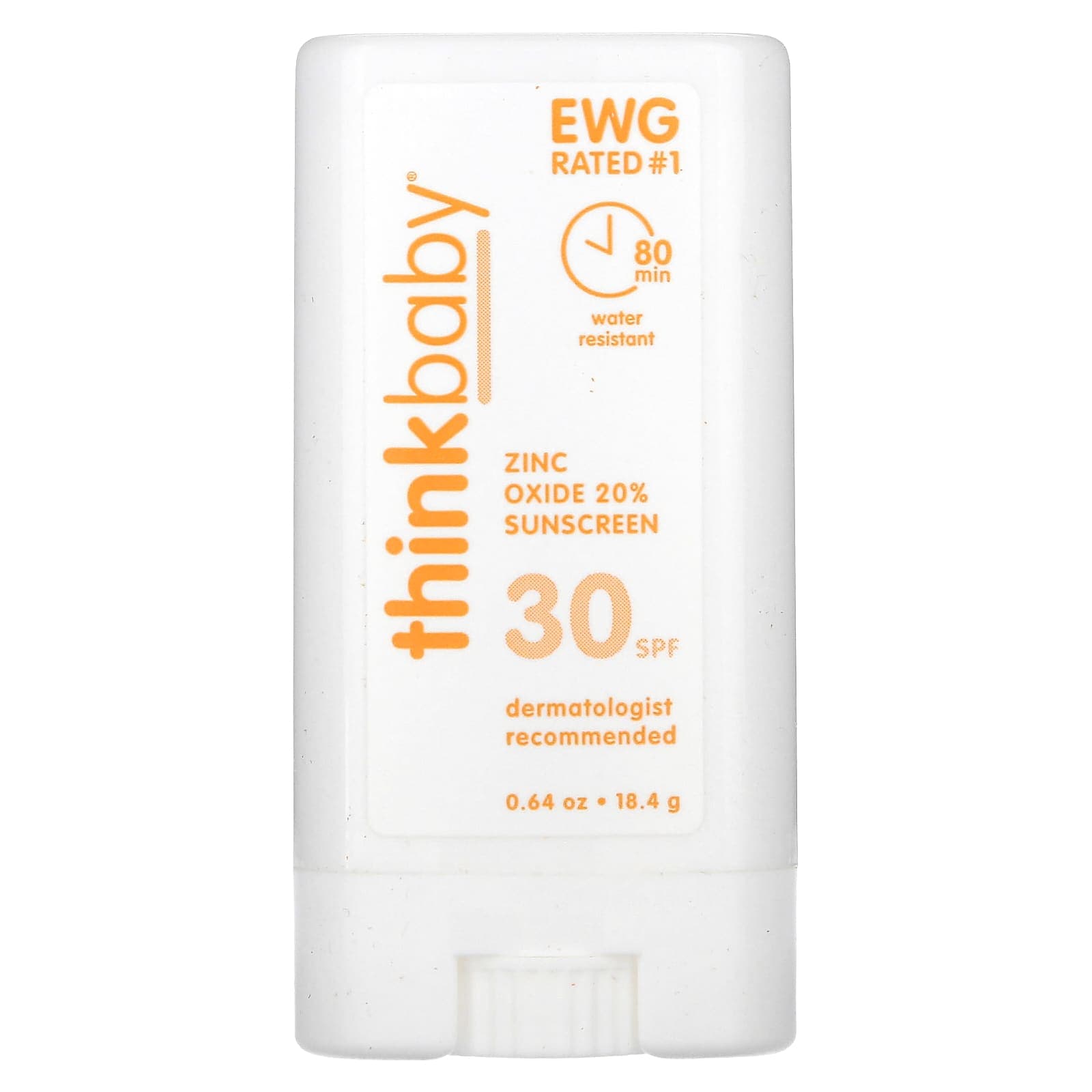 think, Thinkbaby, sunscreen stick, SPF 30, 18.4 g (0.64 oz)