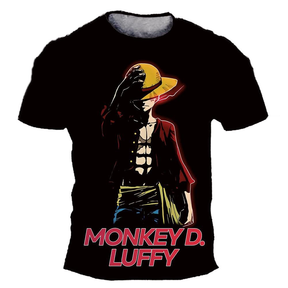 Fashion Kid Anime One Piece Luffy T Shirt Boy Clothing Kids Boys Tshirt Children T-shirt Summer Short Sleeve Tops Tees 6XL