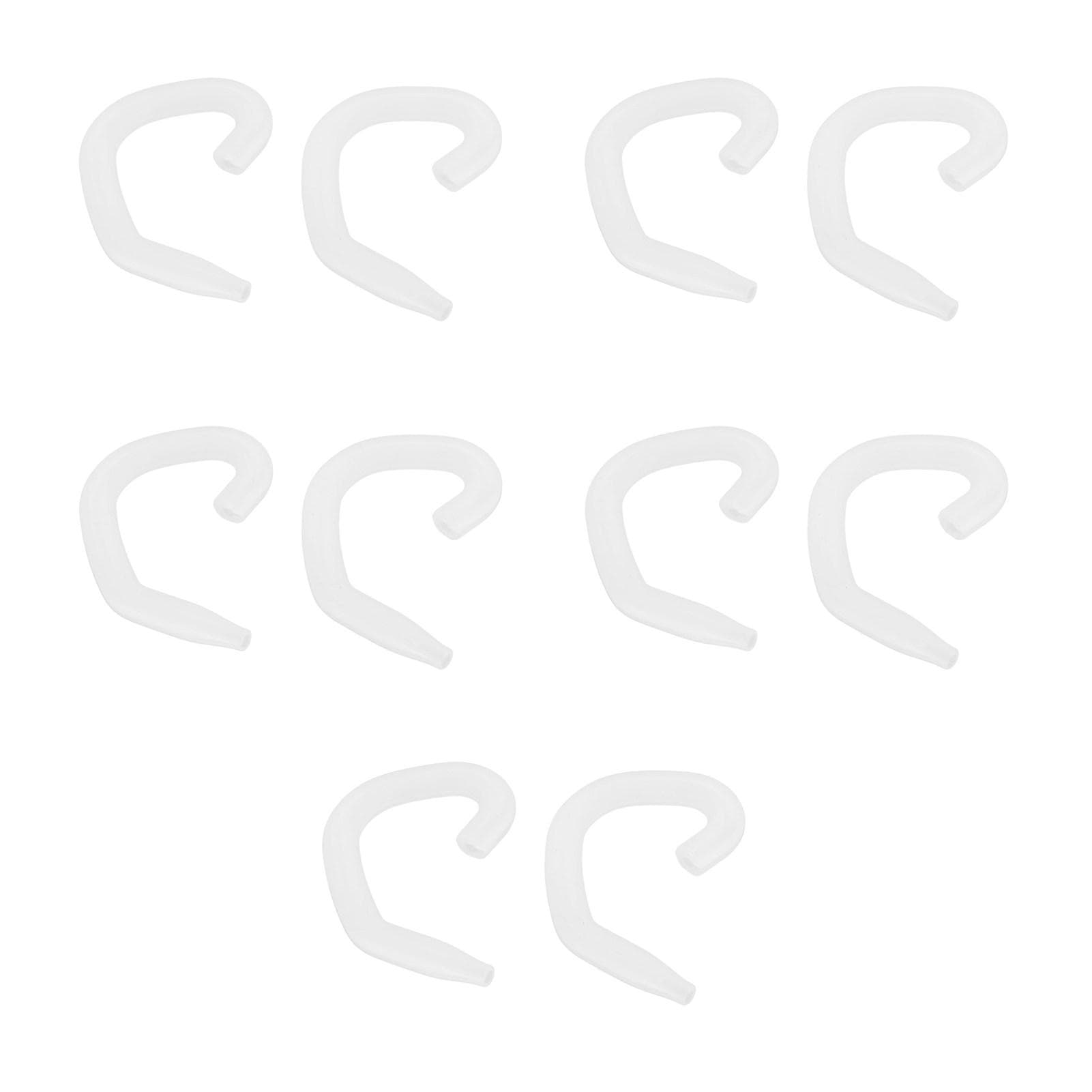 5 Pairs Face Cover Ear Hook Soft Silicone Reusable Comfortable Face Cover Ear Protector Hook for transparent white