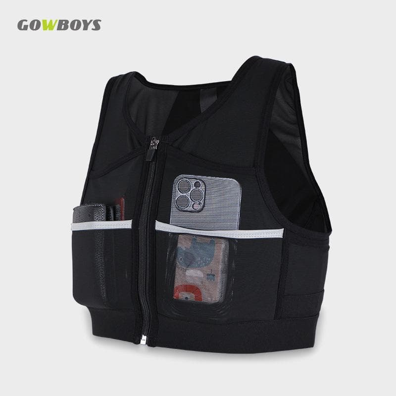 Cross-country running backpack mobile phone bag outdoor sports multi-functional ultra-light black
