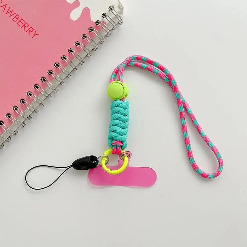 Mobile Phone Chain Ring Cord For Keys With Patch Wrist Strap Luxury Hanging Cell Phone Holder Keychain Phone Case Lanyard multicolour