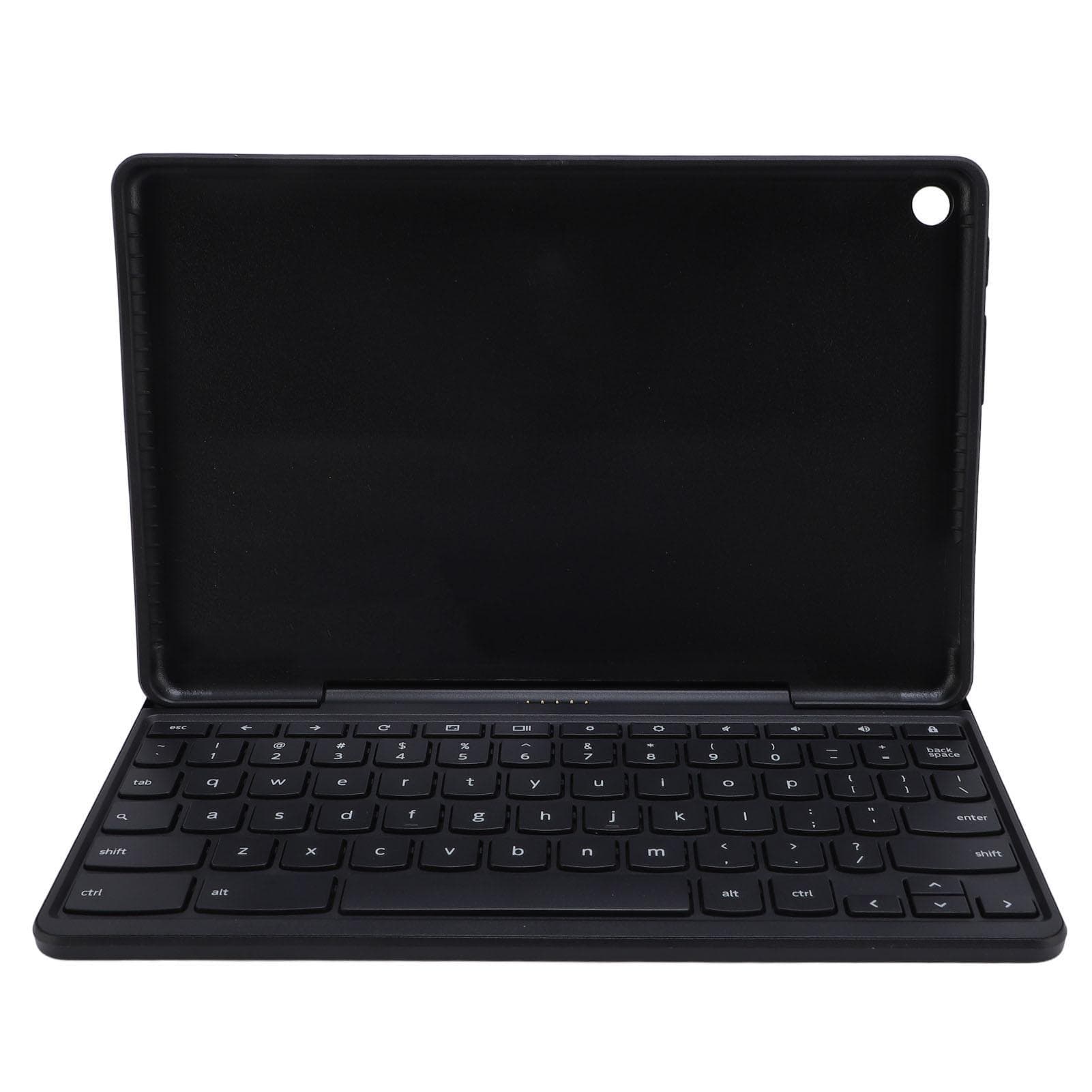 Tablet Keyboard Black Gray QWERTY Layout Rechargeable Tablet Keyboard Case for Chromebook 10E