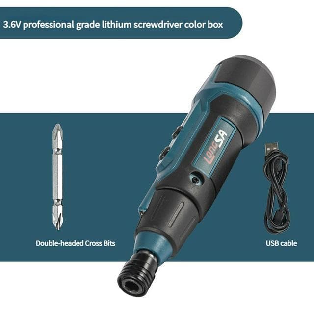 2Nm 3.6V 200r/min Electric Screwdriver Small Wireless Screwdriver Drill Screw Driver Set Rechargeable Electrician Screwdriver