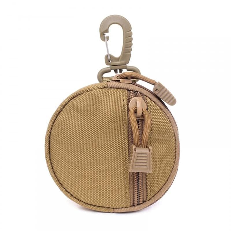 Portable Dog Treat Bag Tactical Durable Lightweight Food Pet Pouch with Rotatable Carabiner for Puppy Pet Supplies khaki
