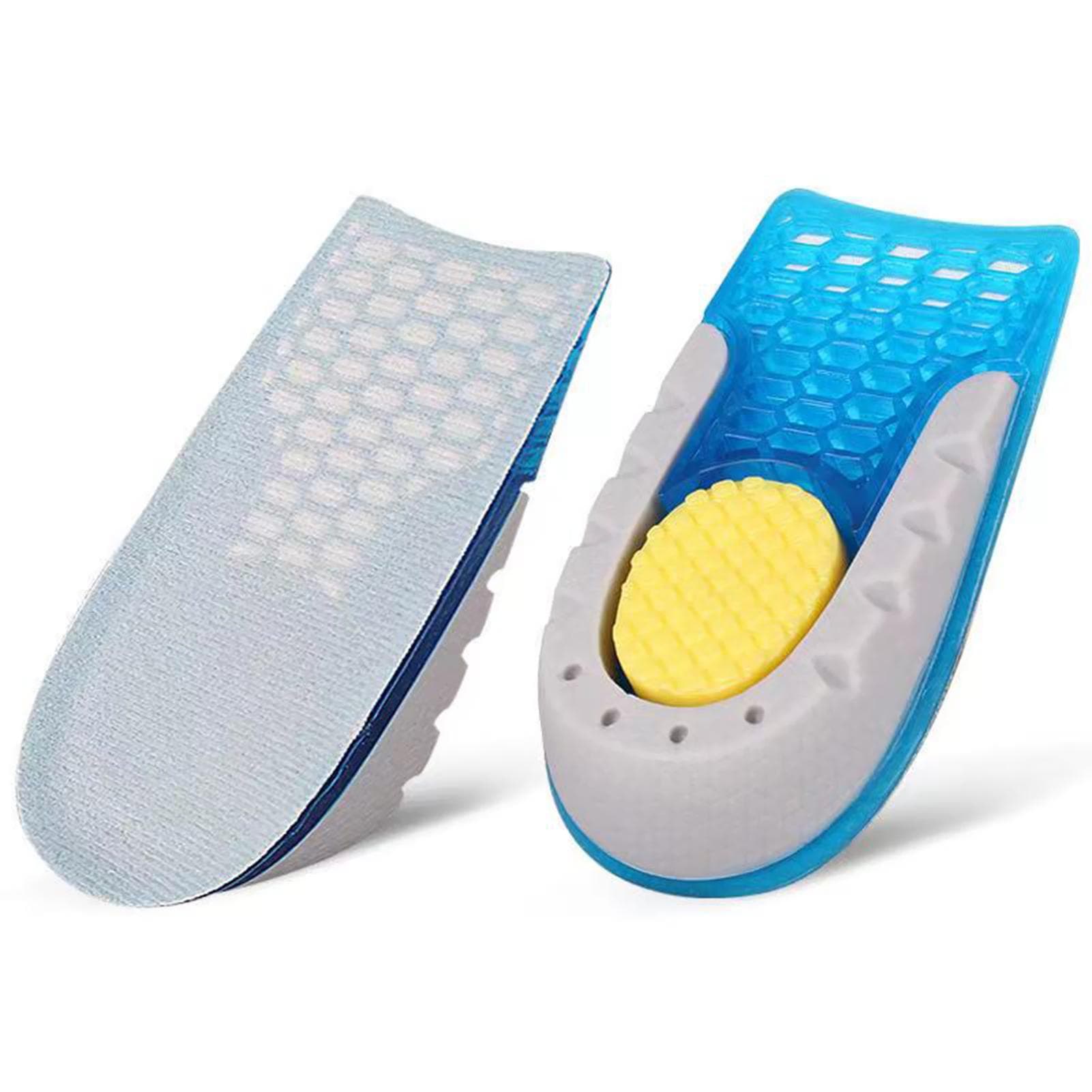1 Pair Heel Lift Inserts Height Increase Insole Soft Breathable Invisible Design Sillicone Foot 2.5cm