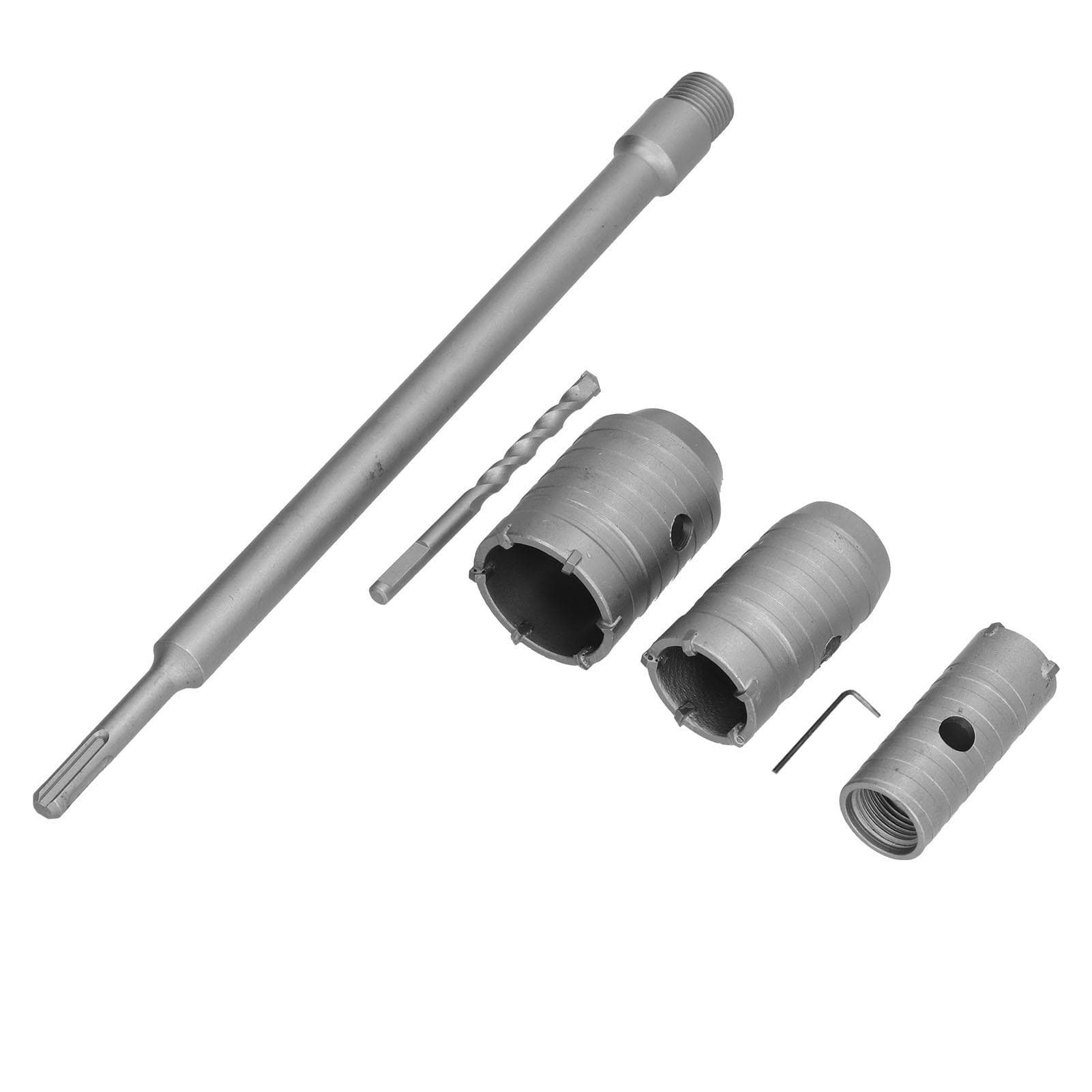 Concrete Wall Cutter Drill Bit Hole Saw Set Round Handle 30 40 50mm with 350mm Shank