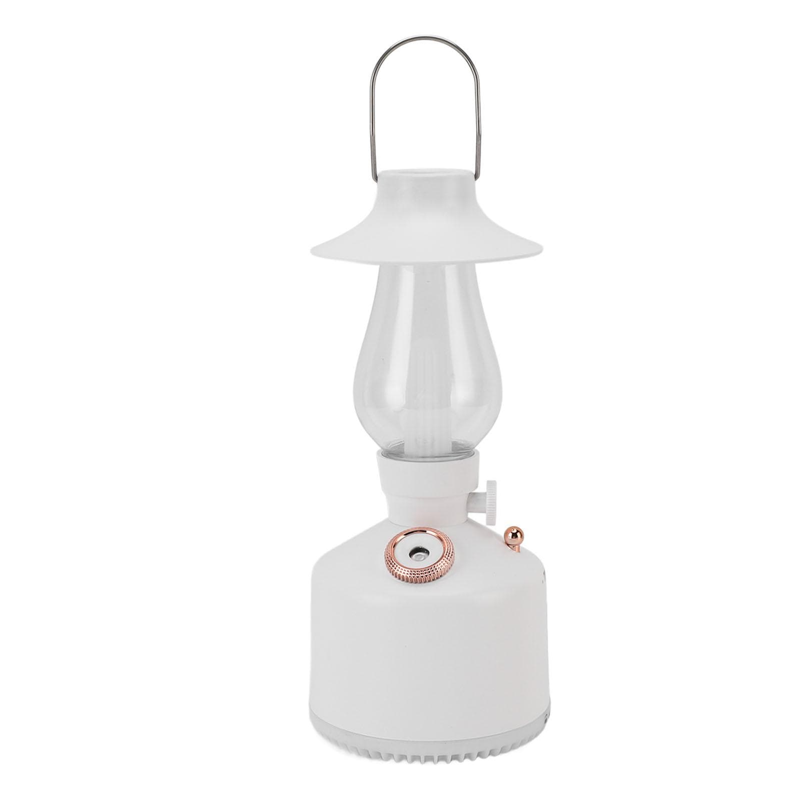 Vintage Humidifier with Night Light Kerosene Lamp Shaped Quiet Home Humidifier 280 ML Green white