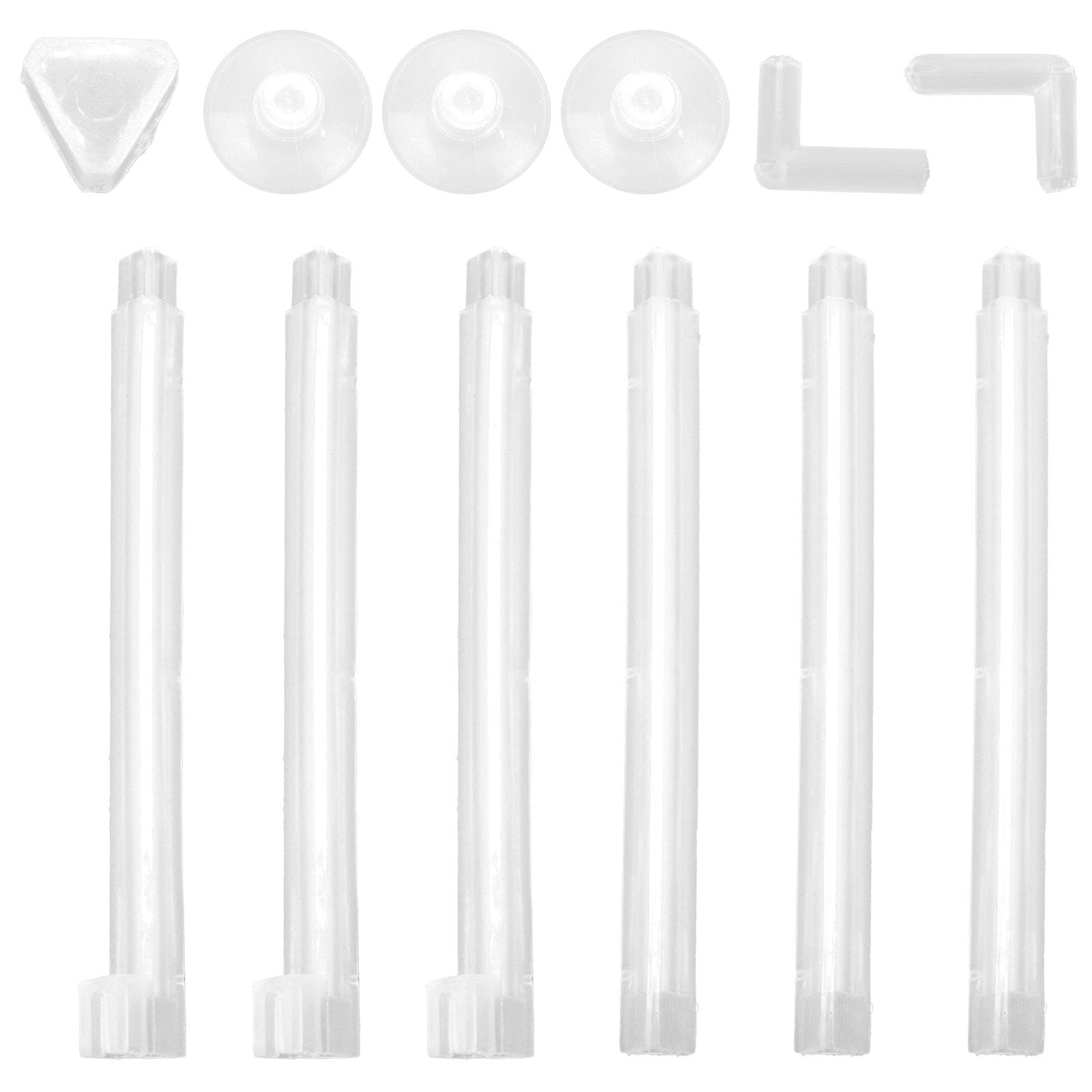 Aquarium Air Bar Plastic Transparent Fish Tank Bubble Release Tube with Three Suction Cups