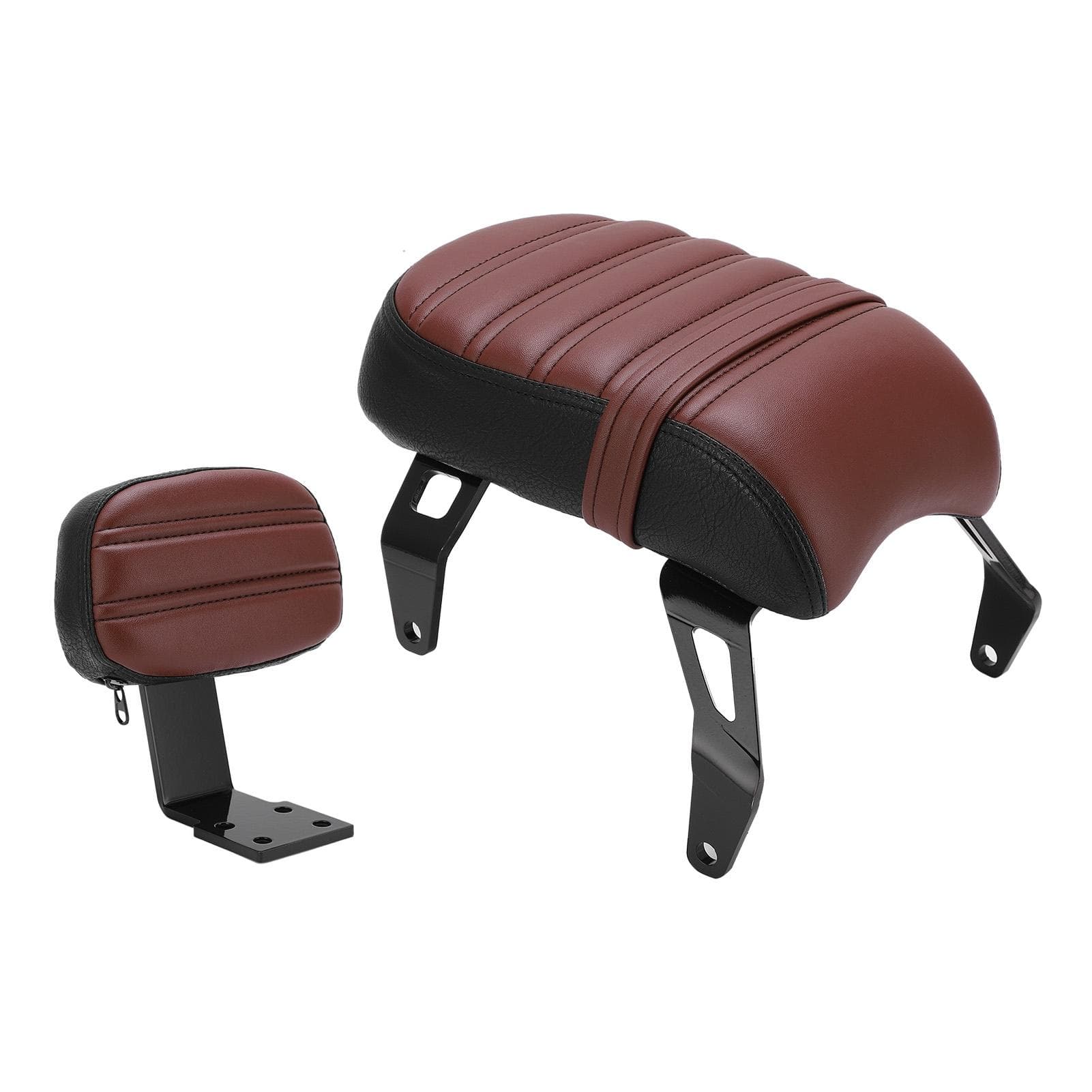 Rear Passenger Seat with Backrest Kits Replacement for Indian Scout Bobber 2018?2021Brown brown