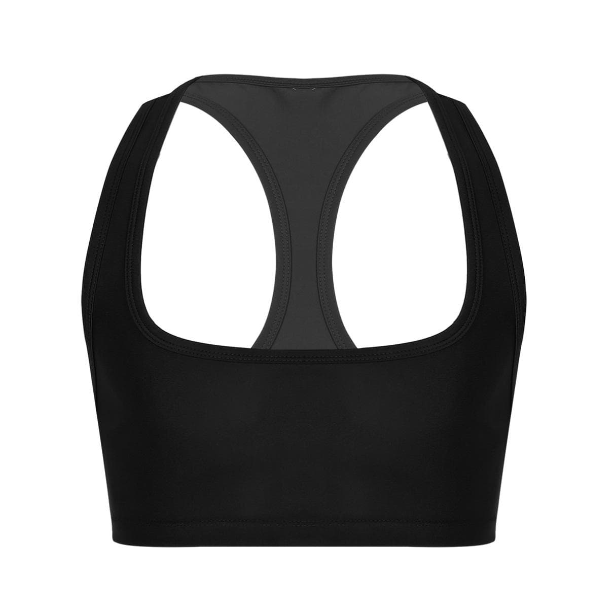 Mens Sleeveless Y Back Muscle Tank Top Clubwear Stage Costume Crop Tops Male Fitness Vest XL black