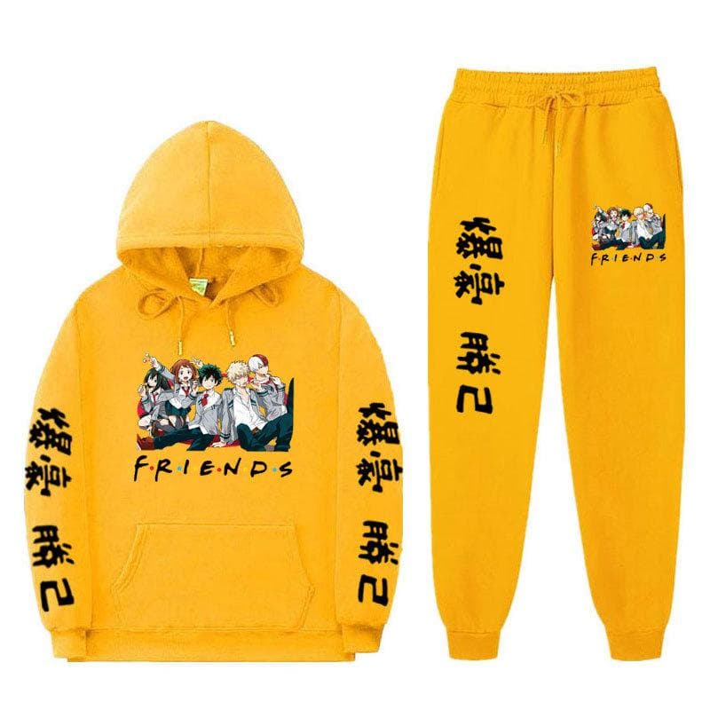 Sportswear Set Anime My Hero Academia Men and Women Casual Sports Suit My Hero Academia Hooded Suit L
