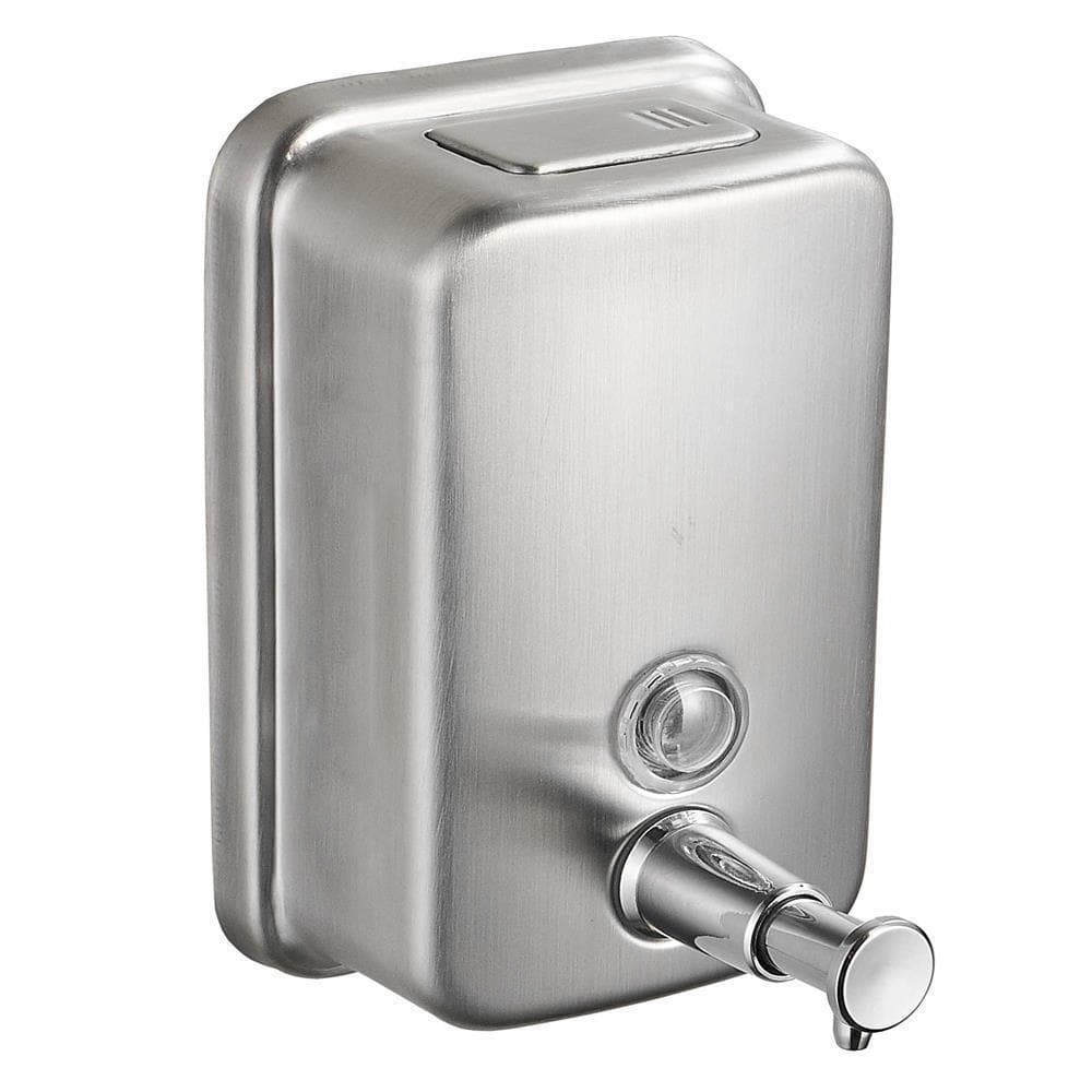 Stainless Steel Wall Mounted Soap Dispenser Large Capacity Commercial Grade for Bathroom Hotel Restaurant or Home Use Anti-Rust Design