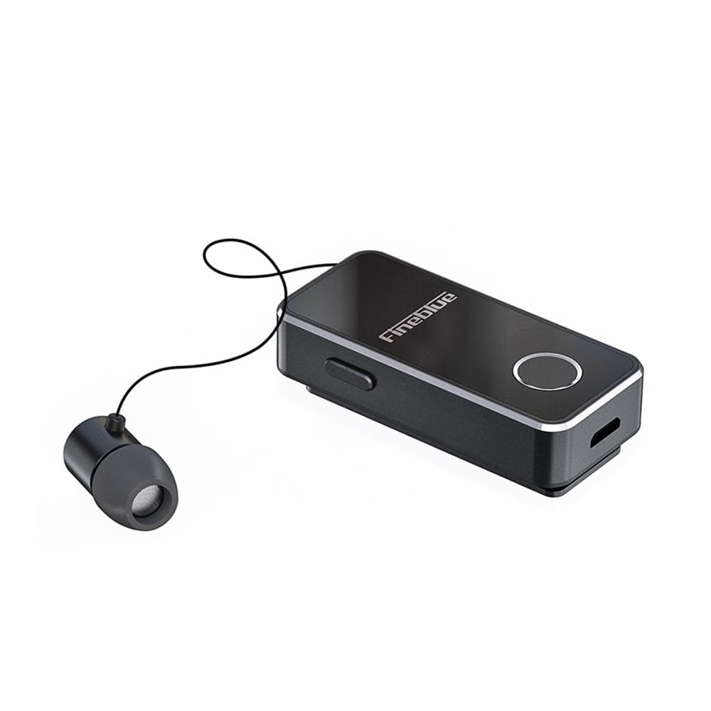Fineblue F2 Pro Wireless Bluetooth 5.0 Earphone Vibrating Alert Wear Clip Headphone Hands-Free with black