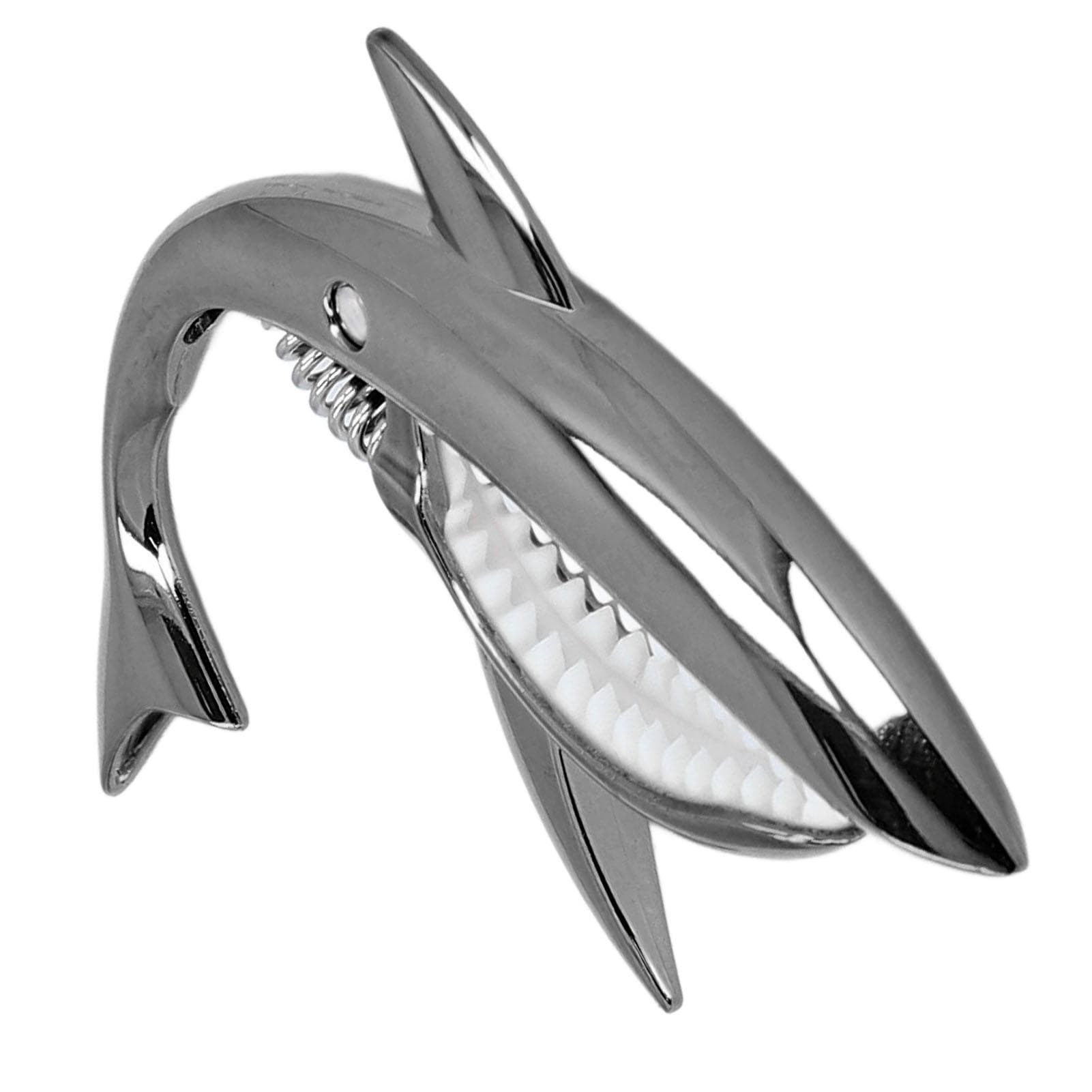 Guitar Capo Cool Shark Shape Zinc Alloy Silicone Capo for Electric Acoustic Ukulele Guitars gray