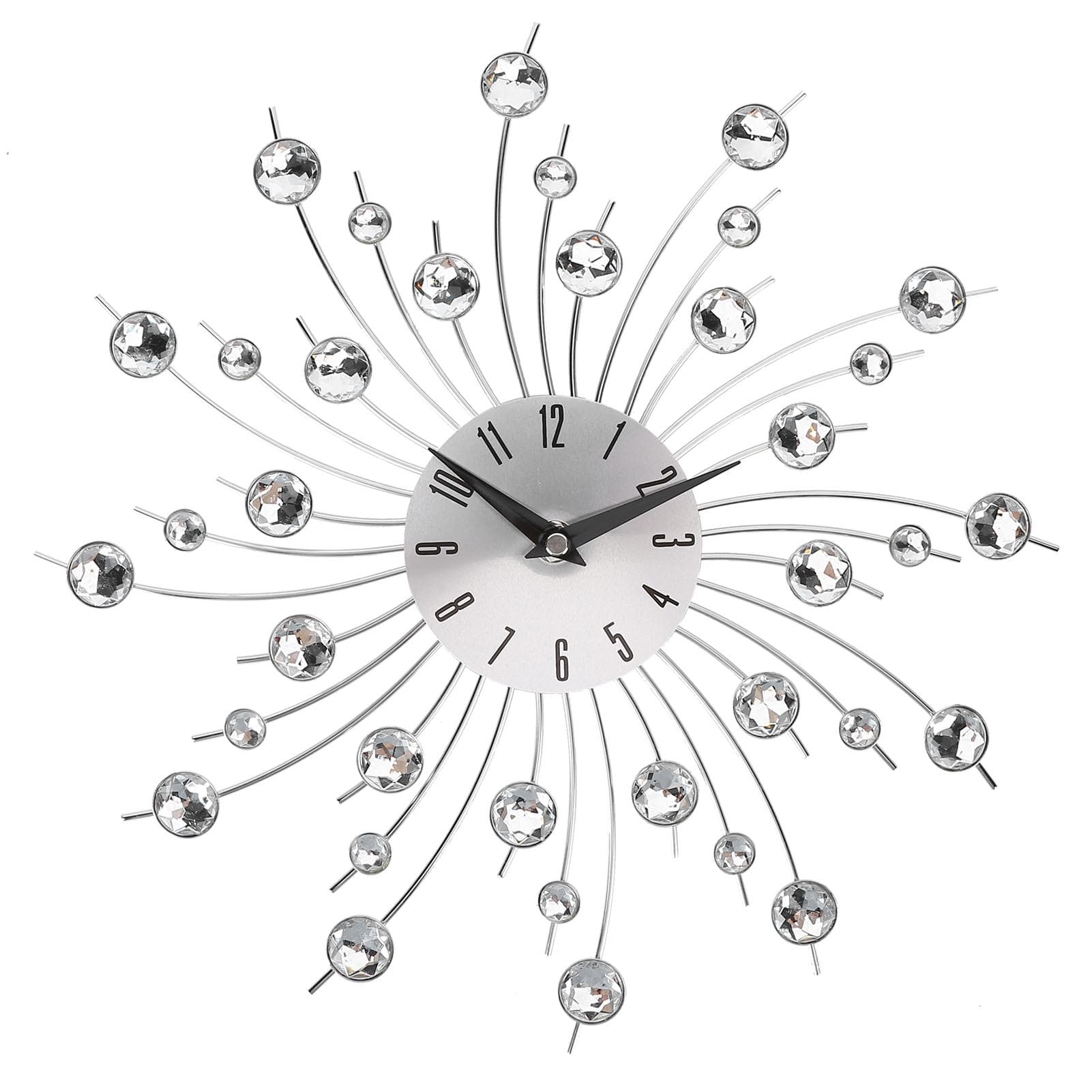 Wrought Iron Vintage Wall Clock Silent Non Ticking Decorative Clock for Bedroom Kitchen Office
