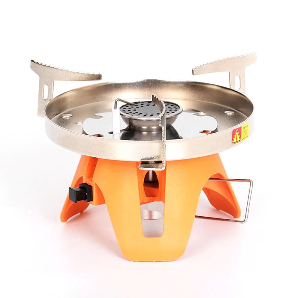 Outdoor Camping Metal Stoves Portable Picnic Barbecue Furnace Windproof Integrated Outdoor Cooking Set A
