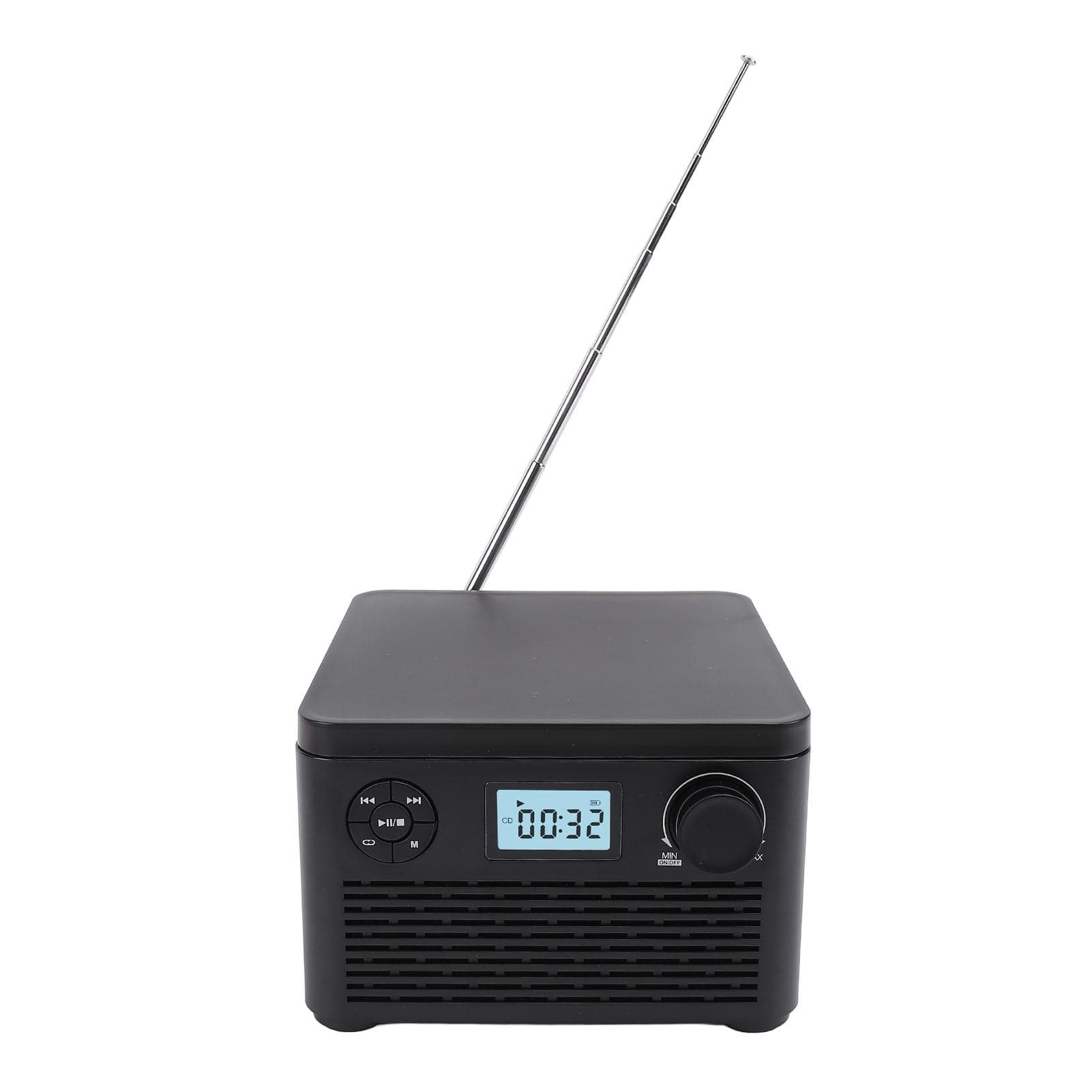 CD Player Dual Speaker Bluetooth Rechargeable Portable CD Player with Headphone Jack for Home