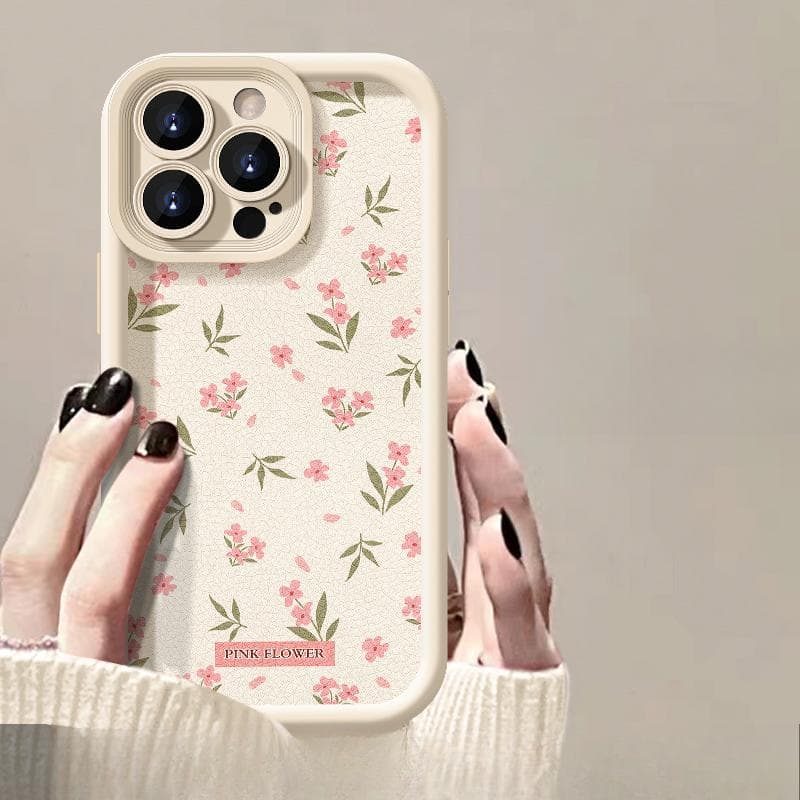 Applicable To Apple 15pro Mobile Phone Case IPhone 14plus Floral Bow Doll 11/12 Silicone Lamb Skin iPhone 6s Plus