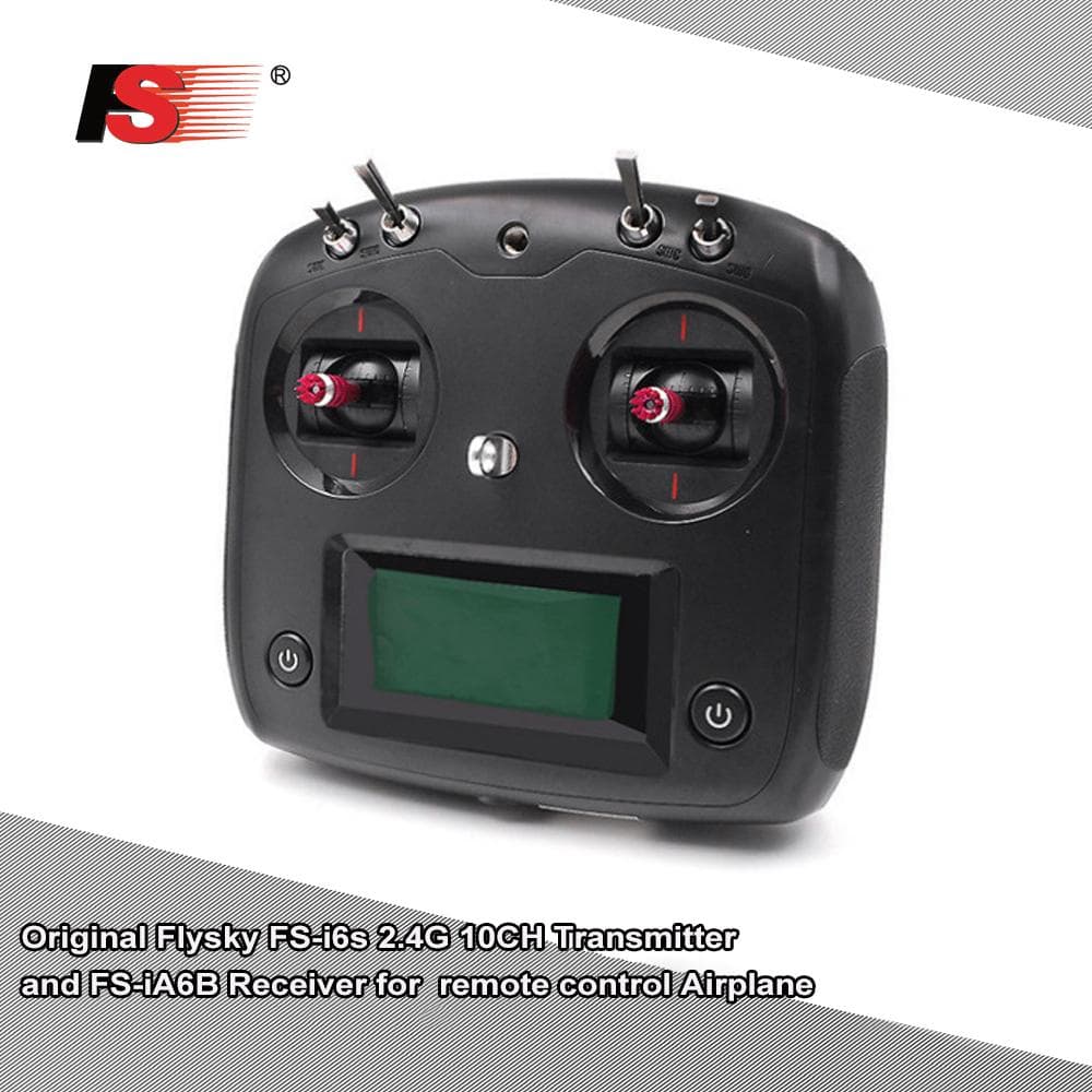 Flysky FS-i6s 2.4G 10CH AFHDS 2A Touchscreen Transmitter with FS-iA6B 6CH Receiver for Remote black