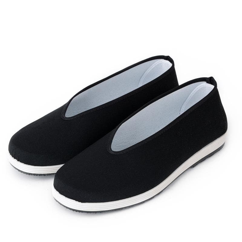 Men Shoes Retro Black Chinese Kung Fu Martial Art Workout Shoe for Tai Chi Wushu Sports Fitness Training 46 black