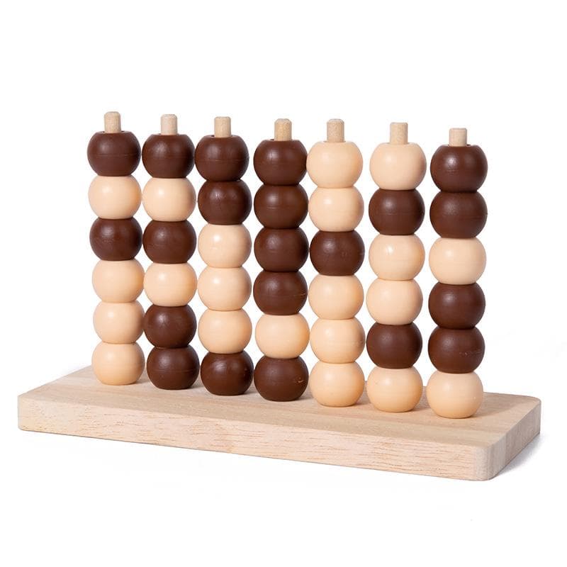 3D Four-in-a-Row Game: Educational Multiplayer Toy, Wooden Boxed, Multicolor, 0.34kg