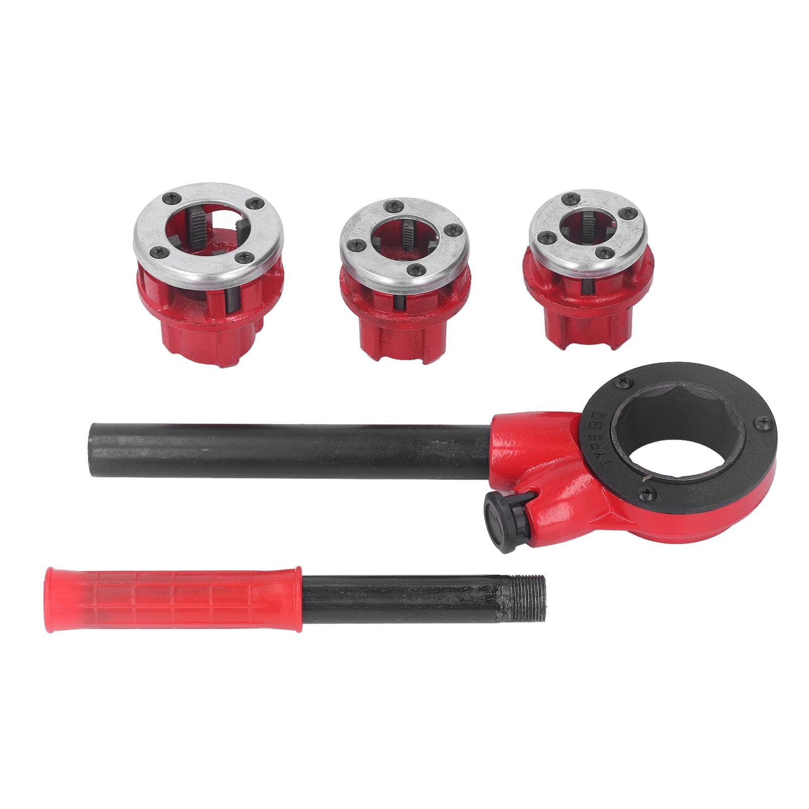 3 Dies Pipe Threader Kit 62A Ratcheting Pipe Threading Tool Set for Steel Galvanized Plastic Tubes