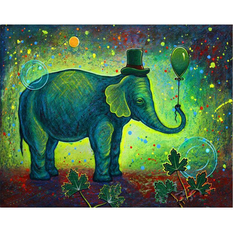Diamond Painting Elephant Forest Rhinestones Cross Stitch Mosaic Diamond Embroidery Home Decoration 20X30CM