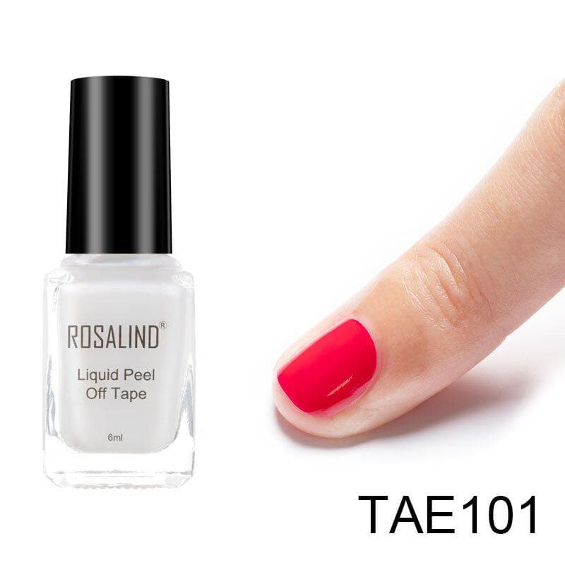 ROSALIND Peel Off Tape 6ml 4 Colors Nail Gel Polish Primer For Manicure Nails Peel Off Base Coat Gel Paint For Nails