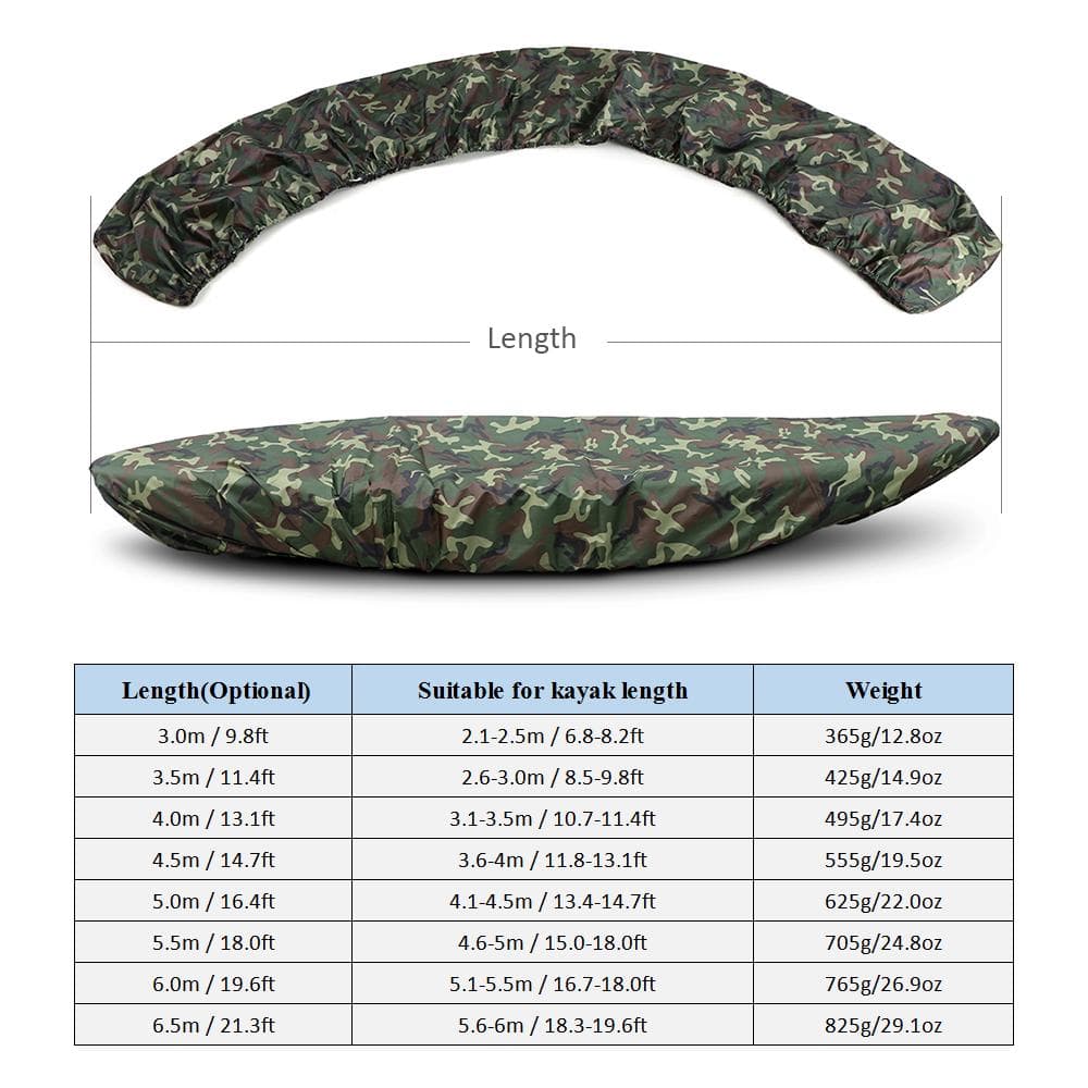 Professional Universal Kayak Cover Canoe Boat Waterproof UV Resistant Dust Storage Cover Shield Camouflage 1 4.5m